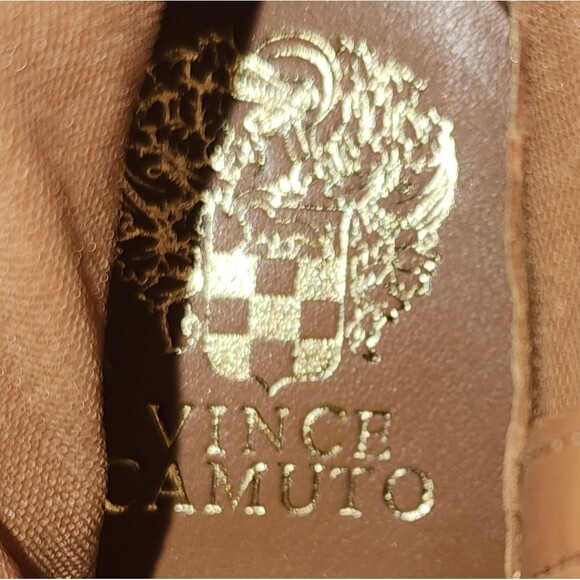 Vince Camuto NWOT Nerlinji Light Cognac Brown Suede Ankle Booties Size 9.5 - Picture 11 of 12